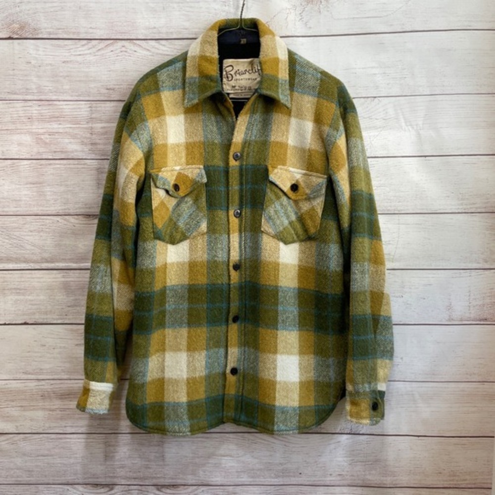 VINTAGE BRIARCLIFF CPO JACKET IN PLAID WOOL
